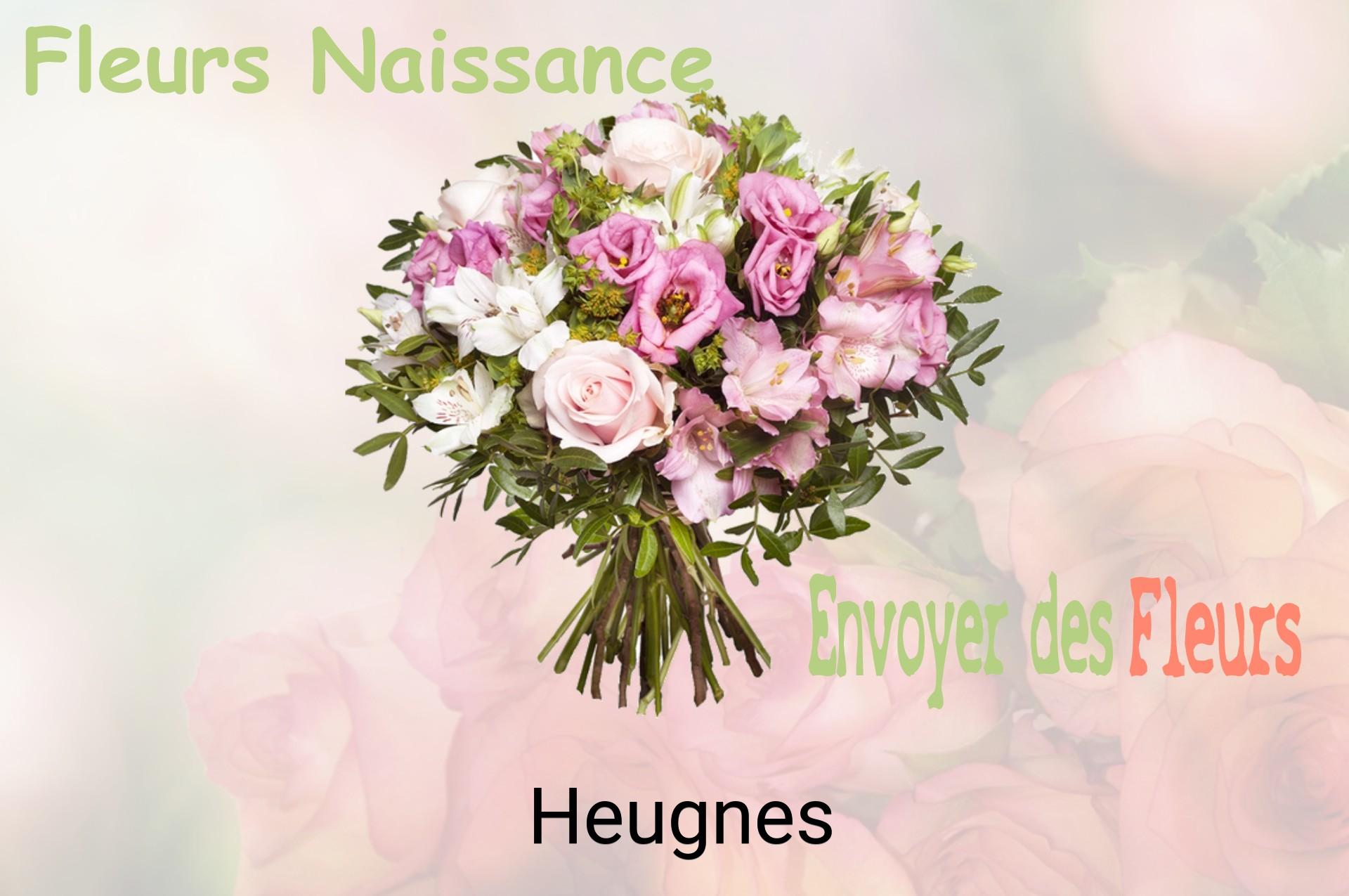 Bouquet de fleurs de naissance livré à Heugnes