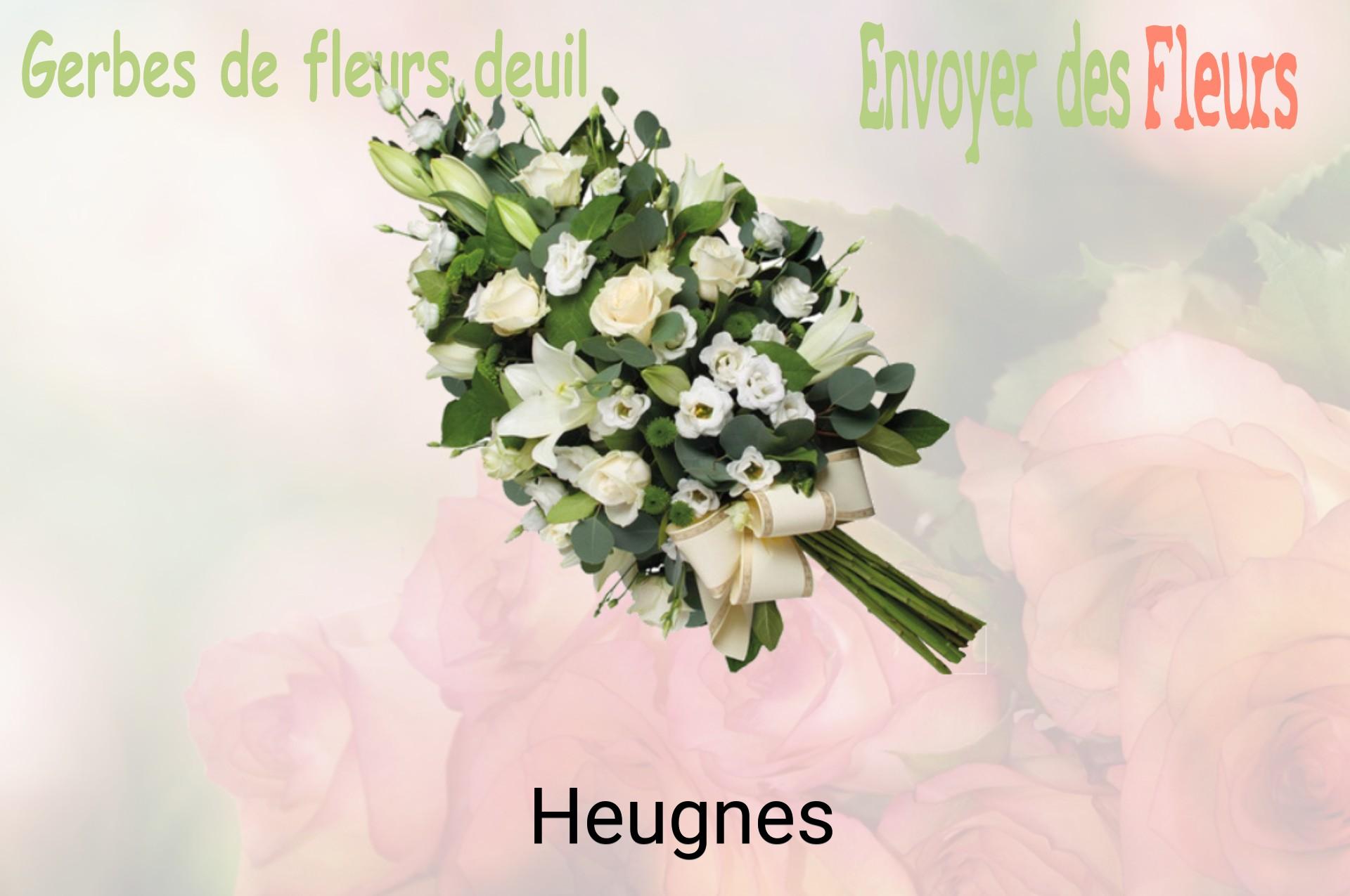 Gerbe de fleurs de deuil livrée à Heugnes